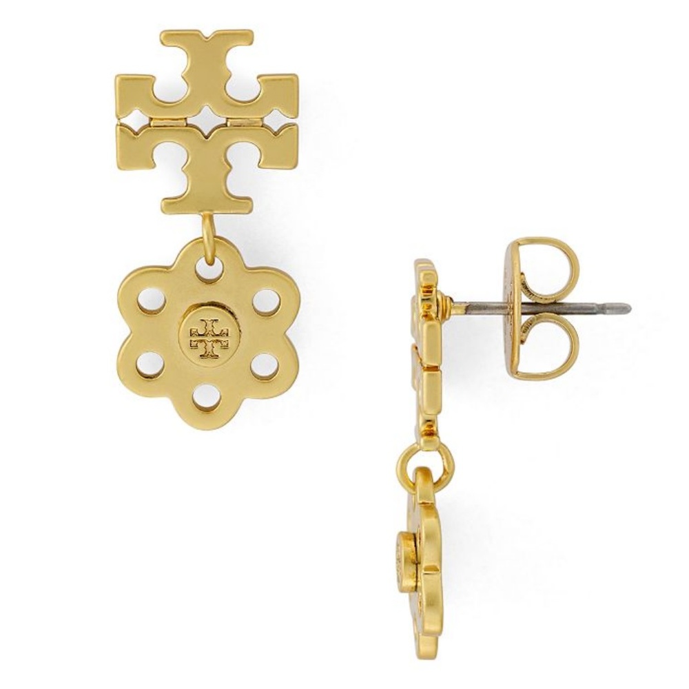 Tory Burch Logo Charm Earrings